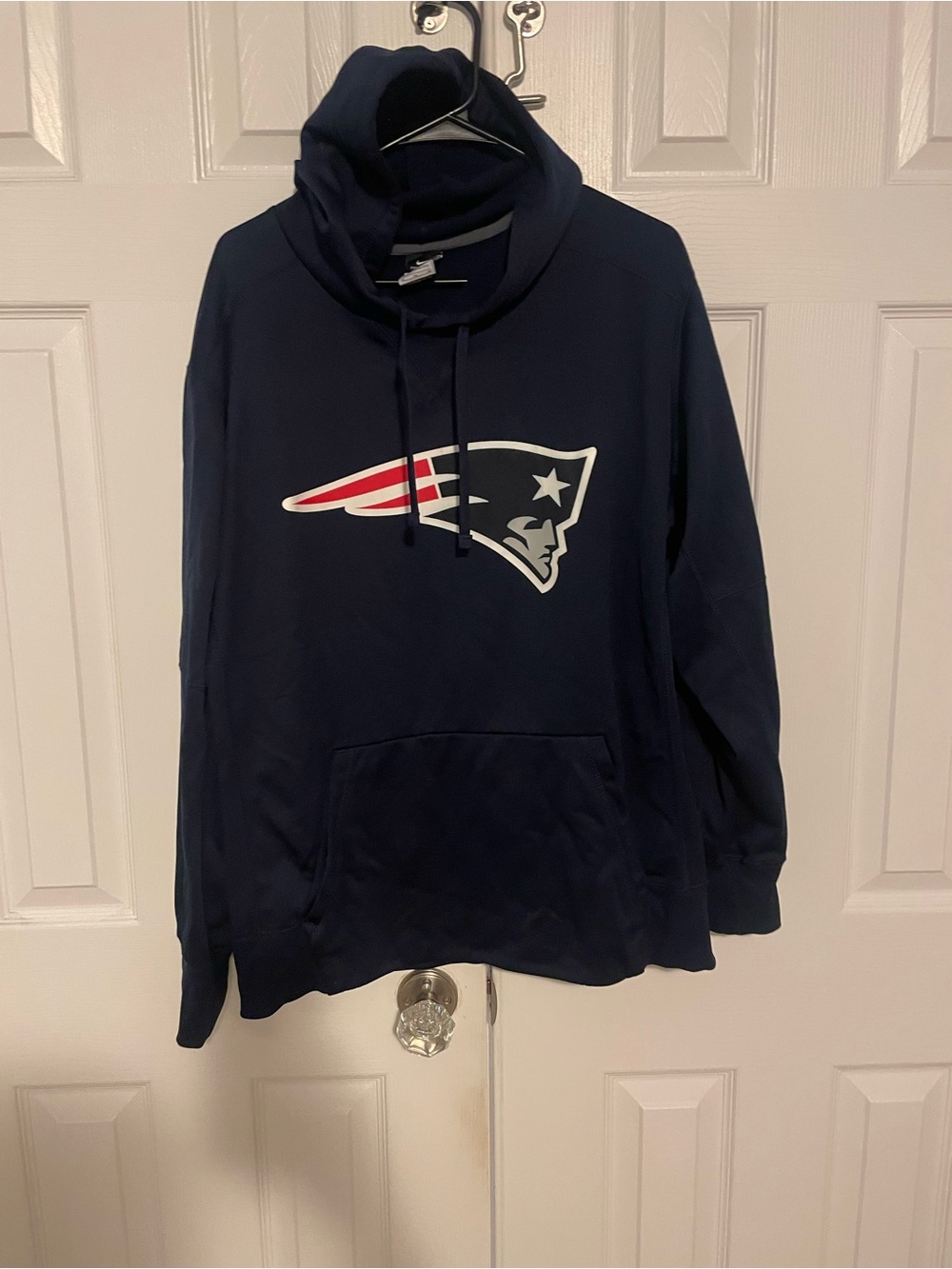 Nike Navy Pullover Hoodie with Patriots Logo